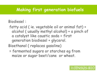 Melvyn Askew: Introduction To Biofuels