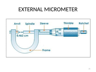21
EXTERNAL MICROMETER
 