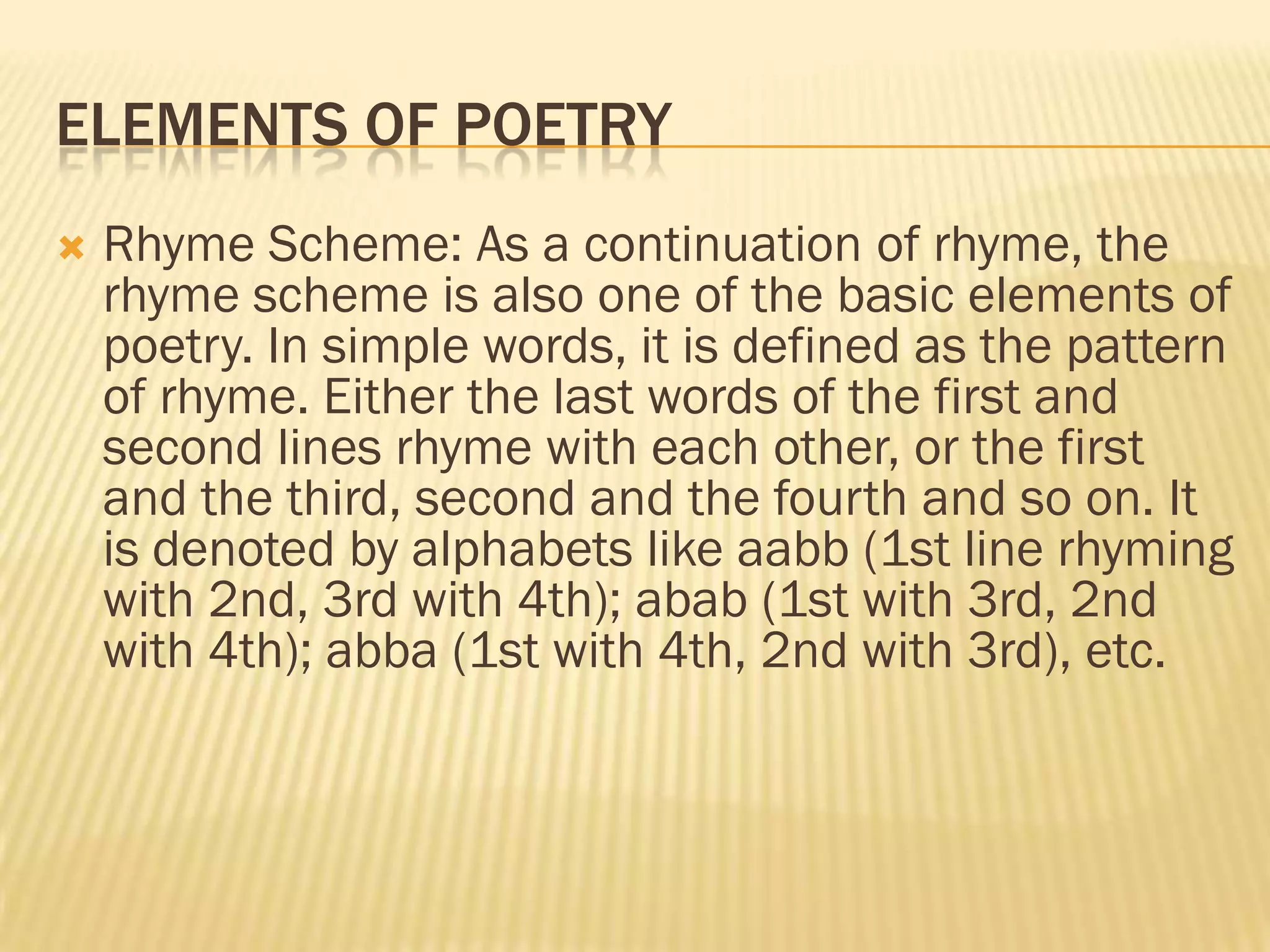 Basic Elements of Poetry | PPTX