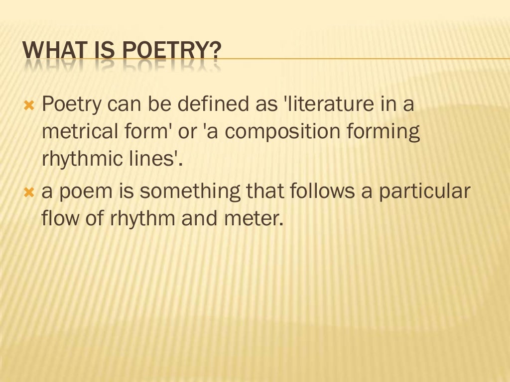 Basic Elements Of Poetry basic elements of poetry