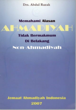 Memahami Alasan Ahmadiyah Tidak Bermakmum Di Belakang Non Ahmadi - Jemaat Ahmadiyah Indonesia