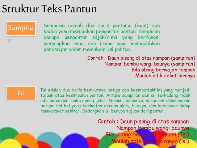 Memahami dan menganalisis teks pantun