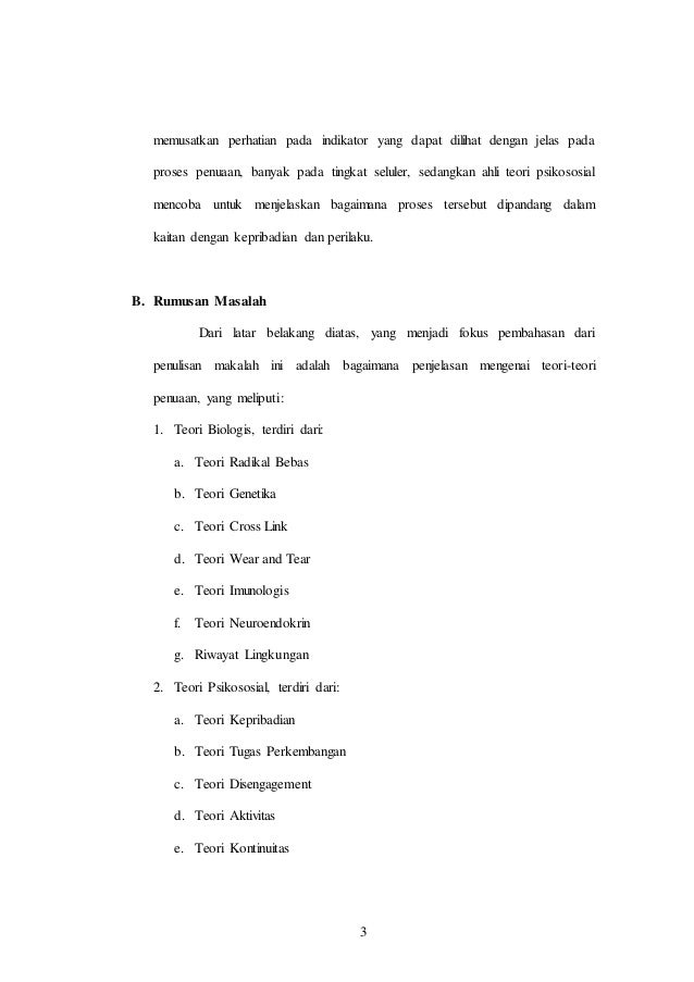 Memahami konsep penuaan Memahami konsep penuaan