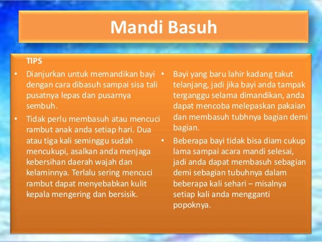 Memandikan bayi