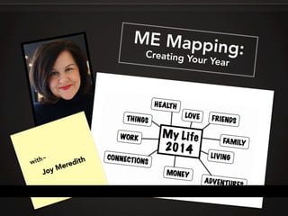 ME MappingCreating Your Year
ME Mapping:Creating Your Year
with~
Joy Meredith
My Life
2017
 