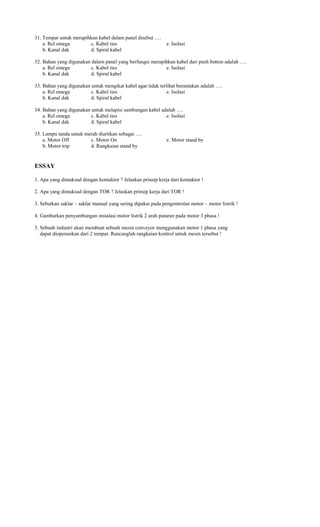 Memasang instalasi tenaga listrik bangunan sederhana | DOCX