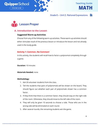 ME Math 8 Q1 0204 TG.pdf Teaching Guide | PDF