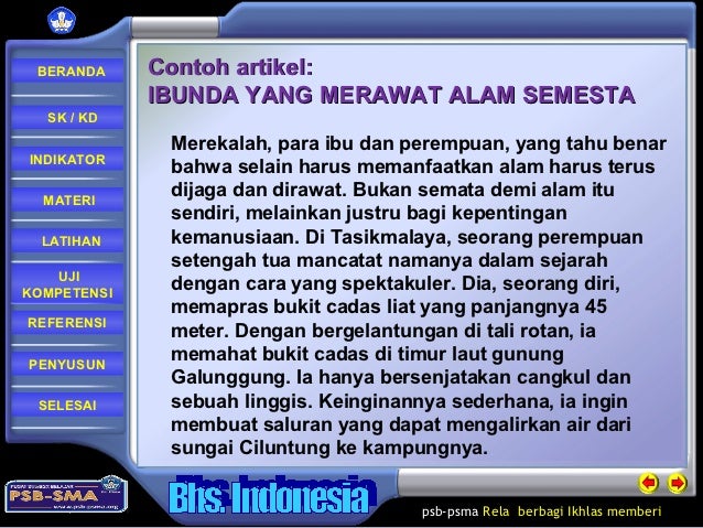Membaca artikel