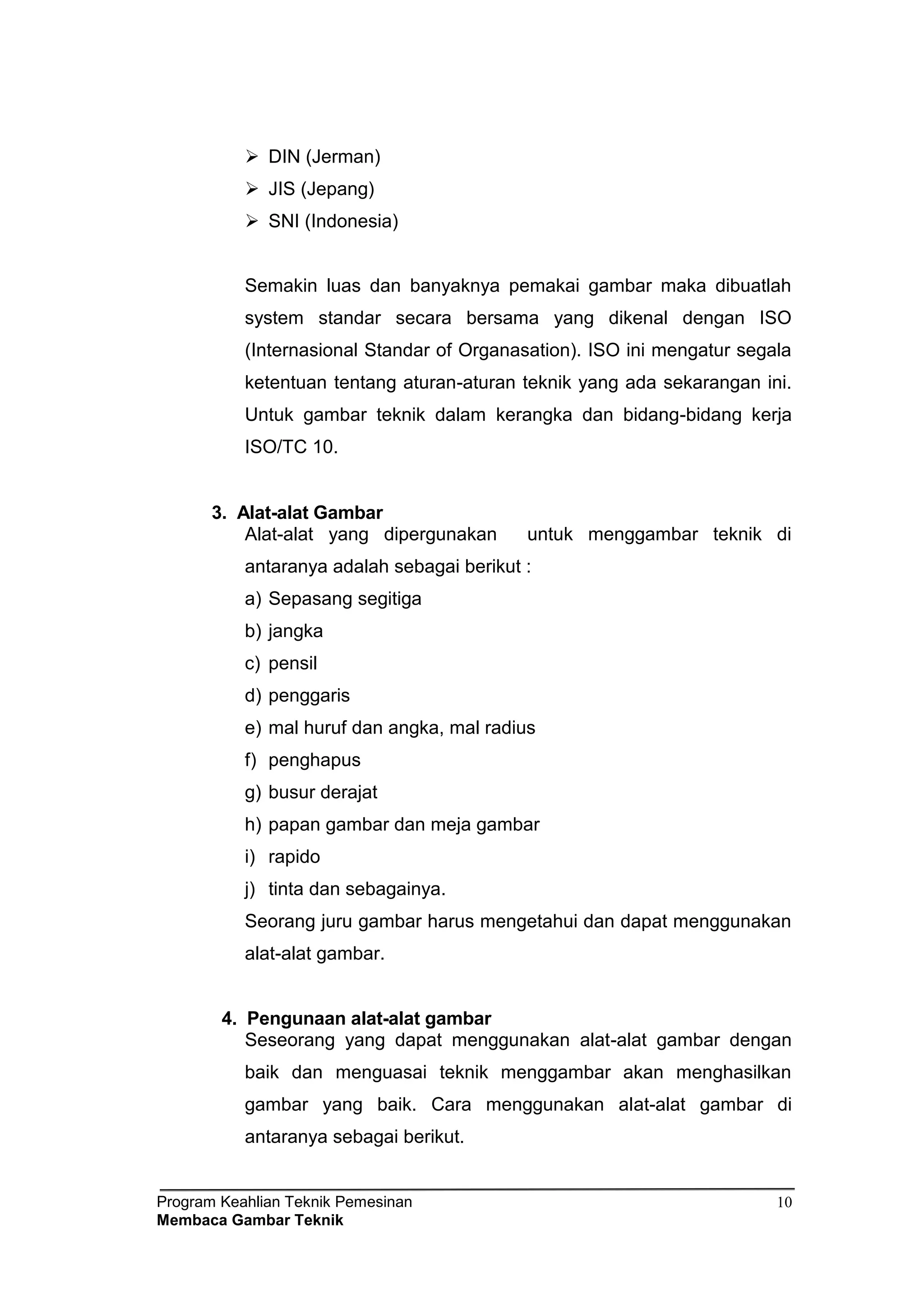 Membaca gambar teknik mesin (1) | PDF
