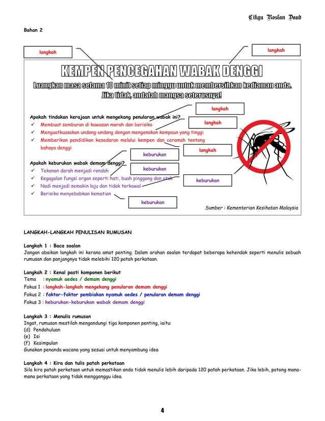Membaca rumusan wabak demam denggi