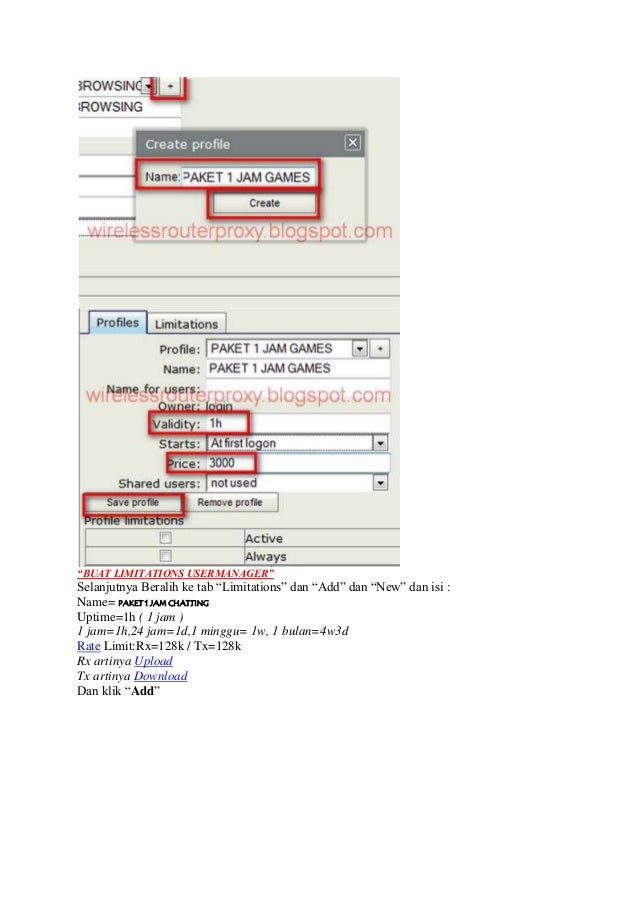 Membagi bandwidth hotspot dengan usermanager mikrotik di 