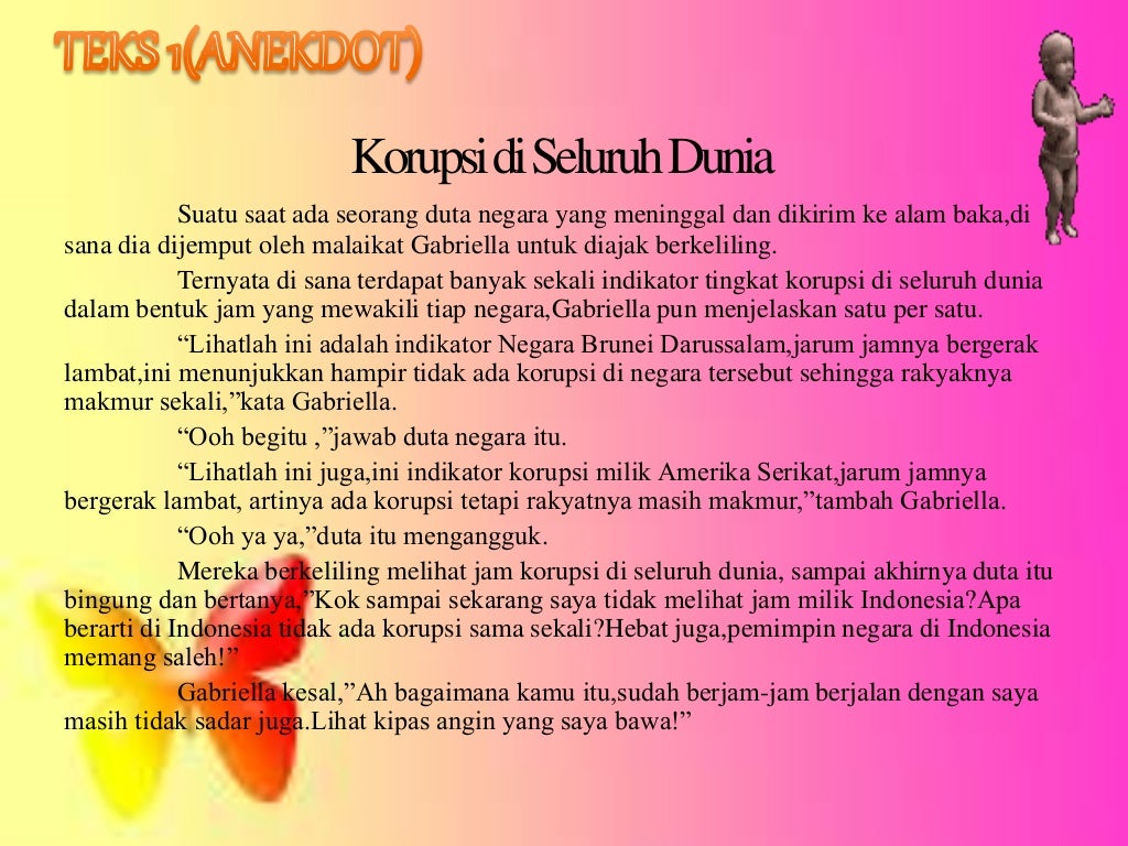 Membandingkan perbedaan teks anekdot dengan cerita humor