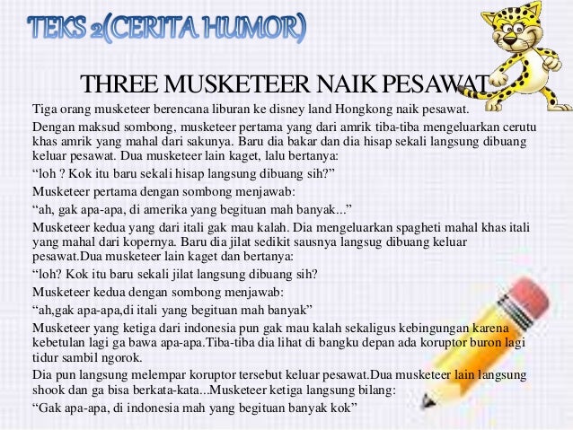 Membandingkan Perbedaan Teks Anekdot Dengan Cerita Humor Membandingkan Perbedaan Teks Anekdot Dengan Cerita Humor