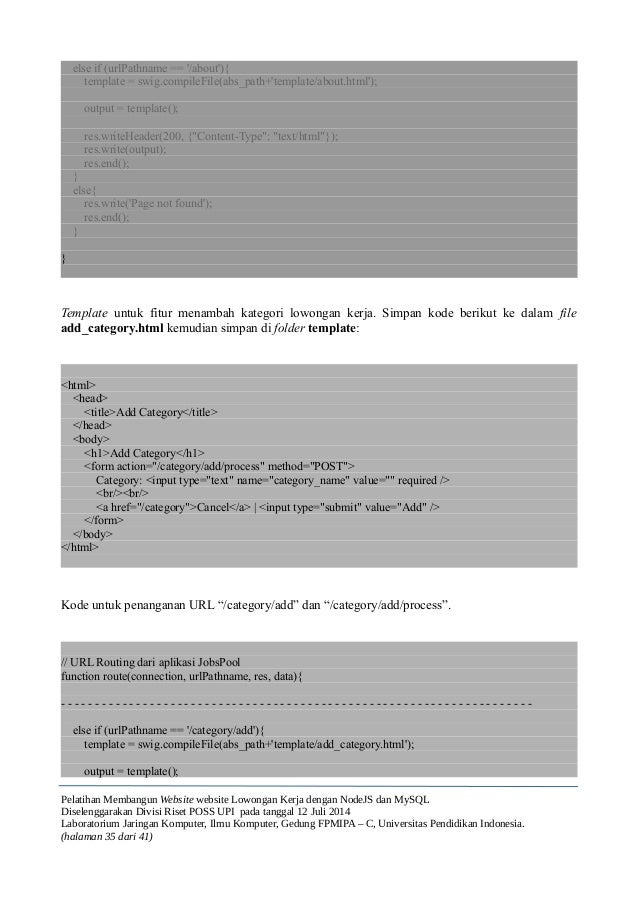 swig template membangun website lowongan kerja sederhana dengan nodejs swig template membangun website lowongan kerja sederhana dengan nodejs
