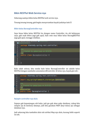 Membangun aplikasi java restful web service menggunakan spring web mvc ...
