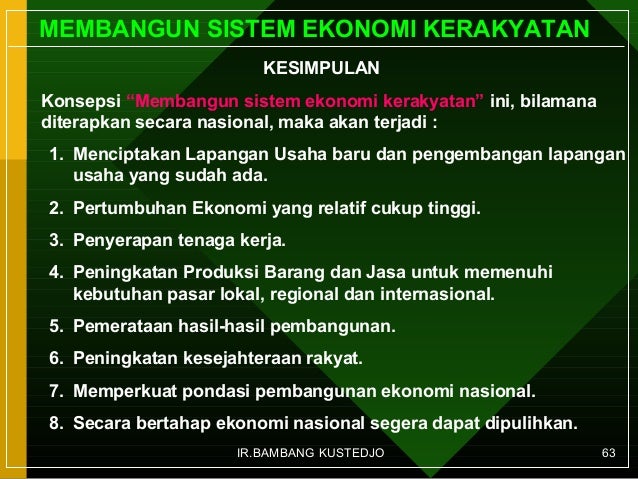 Membangun sistem ekonomi kerakyatan.ppt