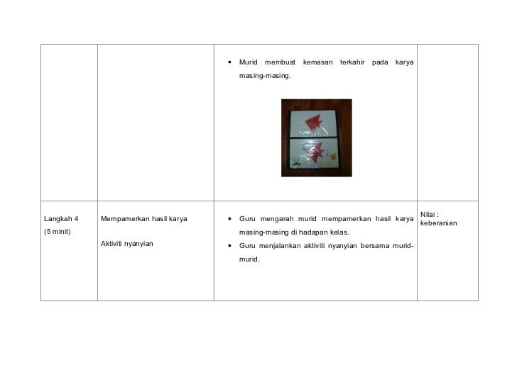 Membentuk dan buat binaan origami ikan