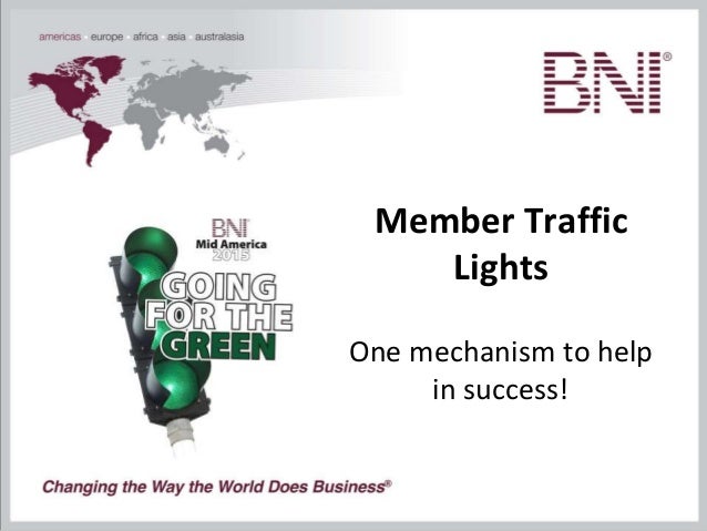 BNI Member and chapter traffic lights