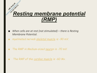 Cardiac Rmp Memberane potential | PPT