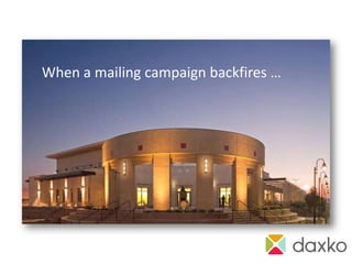When a mailing campaign backfires …
 