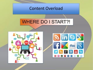 Content Overload 
WHERE DO I START?! 
 
