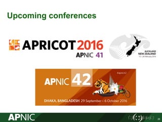 Upcoming conferences
26
 