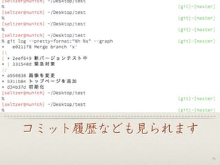 コミット履歴なども見られます
71
 