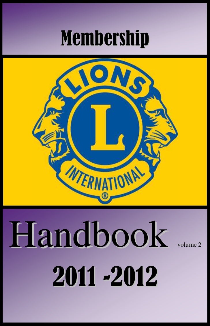 2011/12 Membership Handbook for Dumas Noon Lions Club