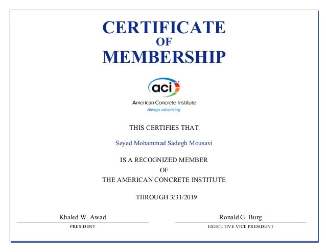 aci membership certificate church membership certificate template