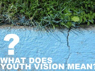 WHAT DOES YOUTH VISION MEAN? ? ,[object Object],[object Object],[object Object],[object Object],[object Object]