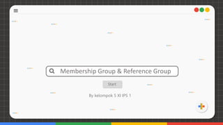 WELCOME
Membership Group & Reference Group
Start
By kelompok 5 XI IPS 1
 