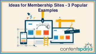 contentsparks.com
Ideas for Membership Sites - 3 Popular
Examples
 