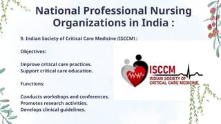 National Professional Nursing Organizations in India | PPTX