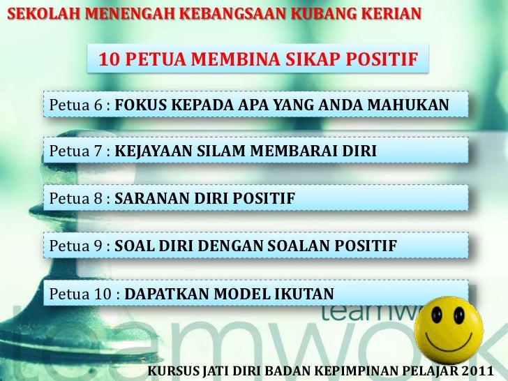Membina sikap positif