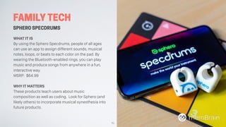 FAMILY TECH
SPHERO SPECDRUMS
WHAT IT IS
By using the Sphero Specdrums, people of all ages
can use an app to assign differe...