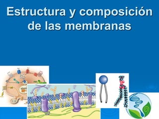 Estructura y composición
de las membranas
1
 