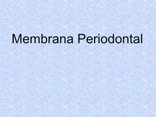 Membrana Periodontal
 