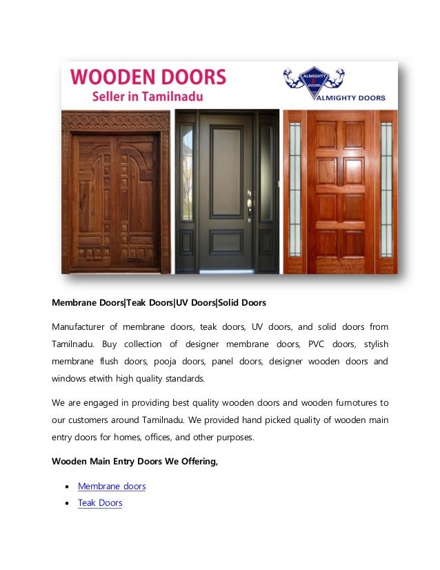 Membrane Doors Teak Doors Uv Doors Solid Doors