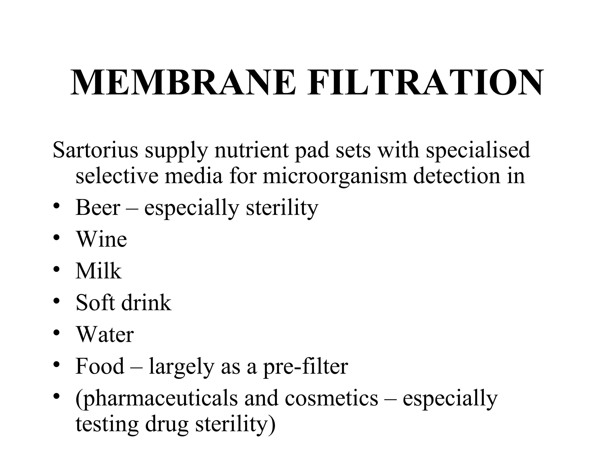 Membrane filtration PPT
