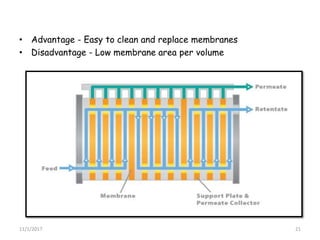 Membrane separation process and its applications in food processing | PPTX