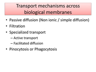 Membrane transport | PPTX