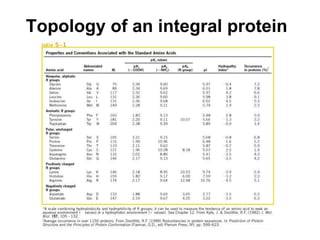 Topology of an integral protein
 