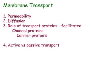 Membrane Transport (lecture 10) (Medicinal Chemistry).ppt