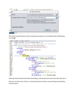 Membuat aplikasi java web enterprise sederhana | PDF