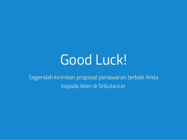 Panduan Menulis Proposal Untuk Freelancer