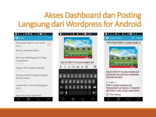 Akses Dashboard dan Posting Langsung dari Wordpress for Android  