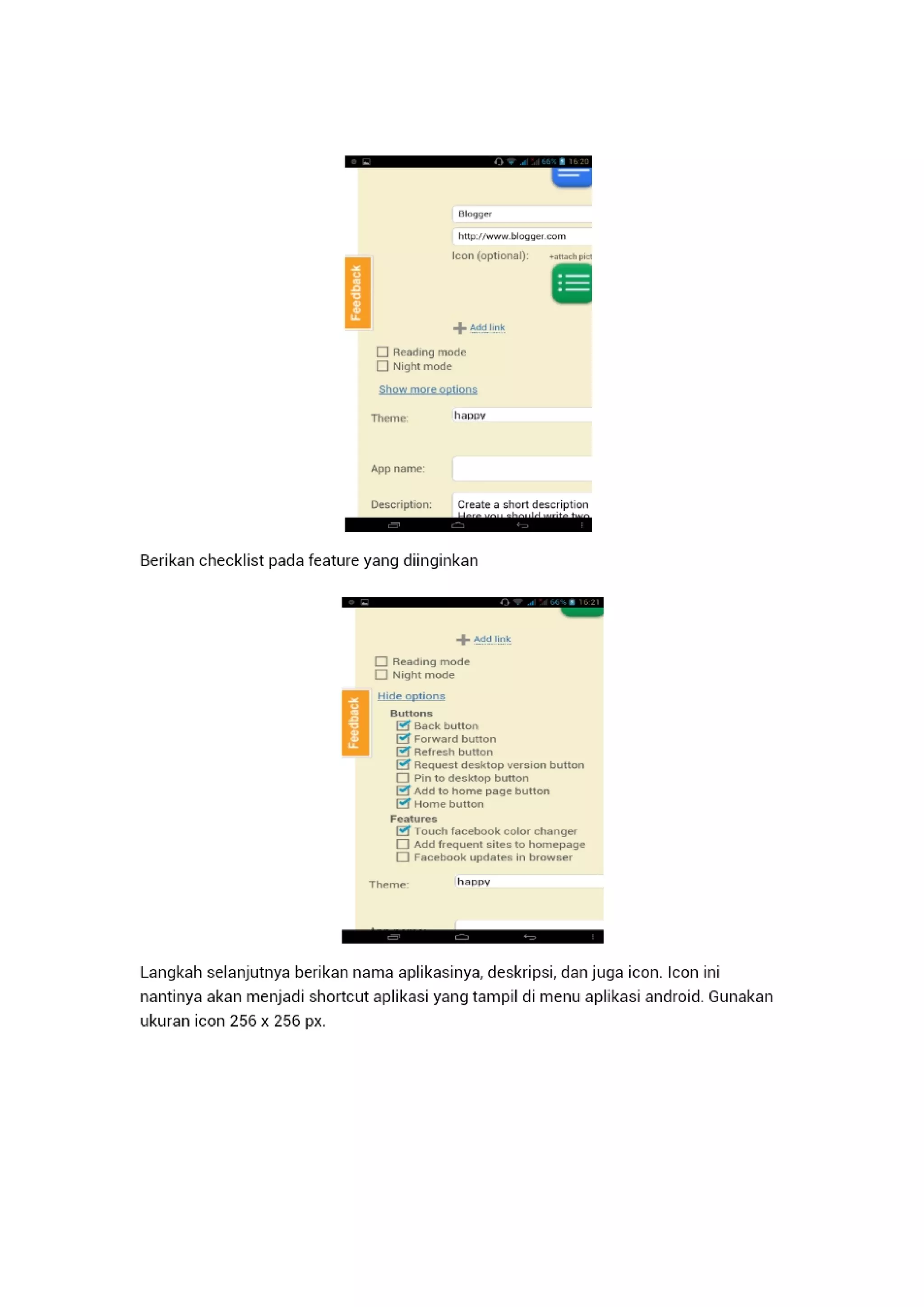 Membuat aplikasi android dengan apps geyser