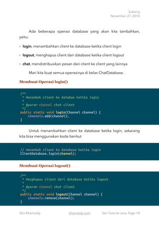 Membuat aplikasi chat menggunakan java | PDF