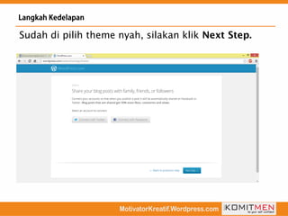 Sudah di pilih theme nyah, silakan klik
 