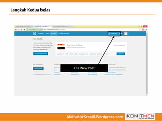 Klik New Post
 